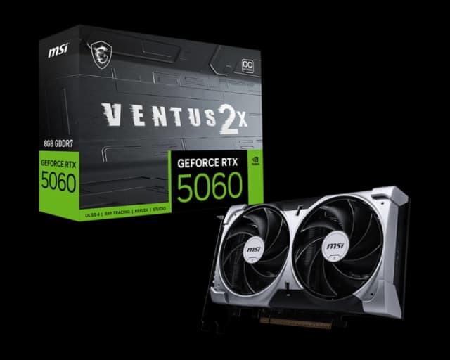 MSI GeForce RTX 5060 8G VENTUS 2X OC 8GB GDDR7 Graphics Card