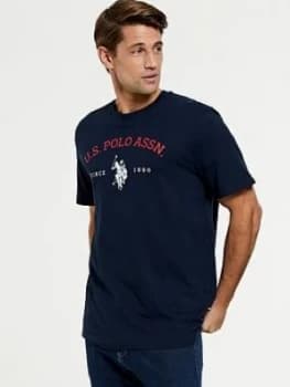 U.S. Polo Assn. Graphic T-Shirt - Navy, Size L, Men