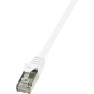 LogiLink CP2071S RJ45 Network cable, patch cable CAT 6 F/UTP 5m White incl. detent