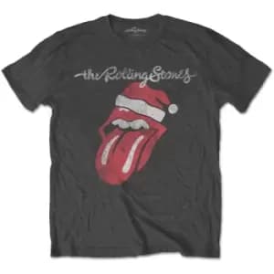 The Rolling Stones - Santa Lick Unisex XX-Large T-Shirt - Grey
