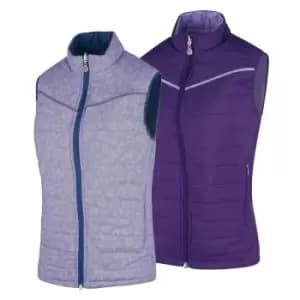 ISLAND GREEN LADIES REVERSIBLE PADDED GILET PLUM Large