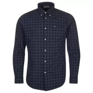 Barbour Mens Lomond Tailored Shirt Midnight Tartan Small