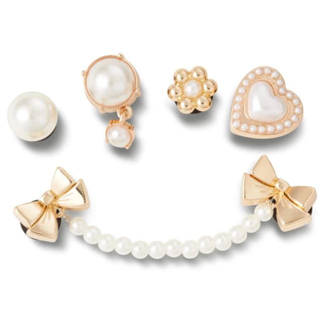 Crocs Jibbitz Crocs Pearly Gold (x5) Blanc Unisex TU