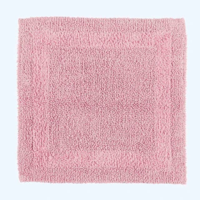 Homescapes Luxury Reversible Cotton Shower Mat - Blush Pink