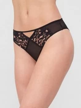 Cleo By Panache Taylor Brazilian Briefs - Black/Coral