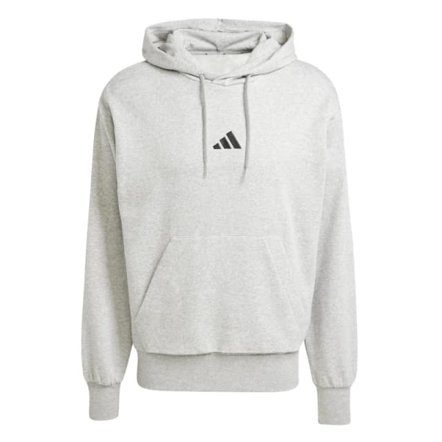 adidas Essentials Feelcozy Fleece Hoodie Mens Grey Hthr/Black male M