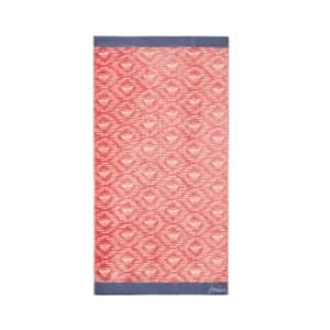 Joules Bee Geo Bath Sheet, Coral