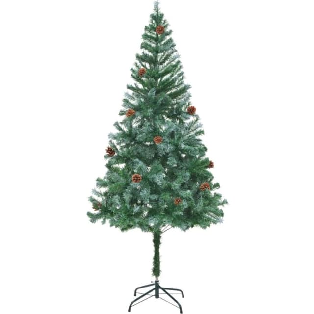 vidaXL Artificial Christmas Tree with Pinecones 180cm Holiday Xmas Decoration