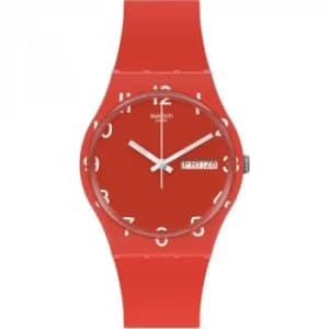 Unisex Swatch Over Red Watch