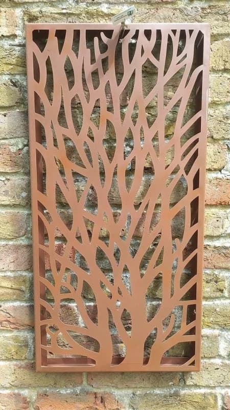 Inspirational Gifting Tree Decorative Screen Wall Art Plaque 780mm Tall in Brown Brown Unisex