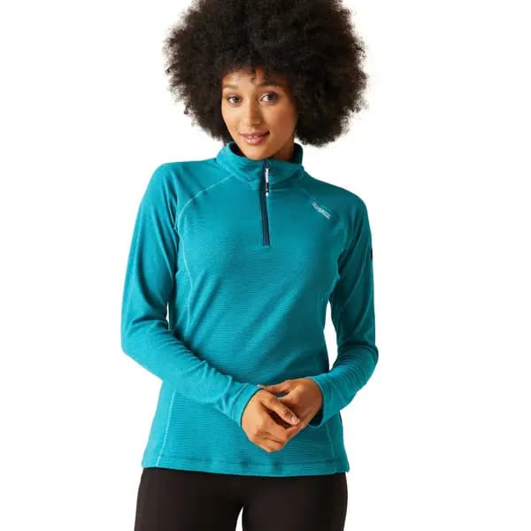Regatta Womens Montes Half Zip Lightweight Microfleece Top 10 - Bust 34' (86cm) Moroccan Blue RWA240-4VK-10