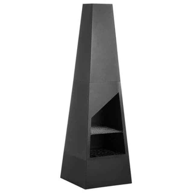 Beliani Grill Fire Pit Yate Metal Black