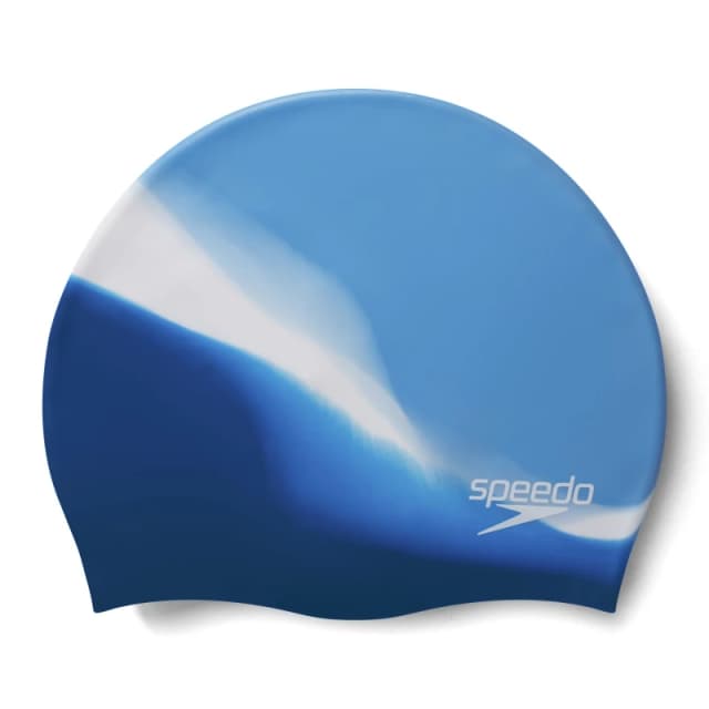Speedo Multi Colour Silicon Swimming Cap Adults - Blue Blue One Size