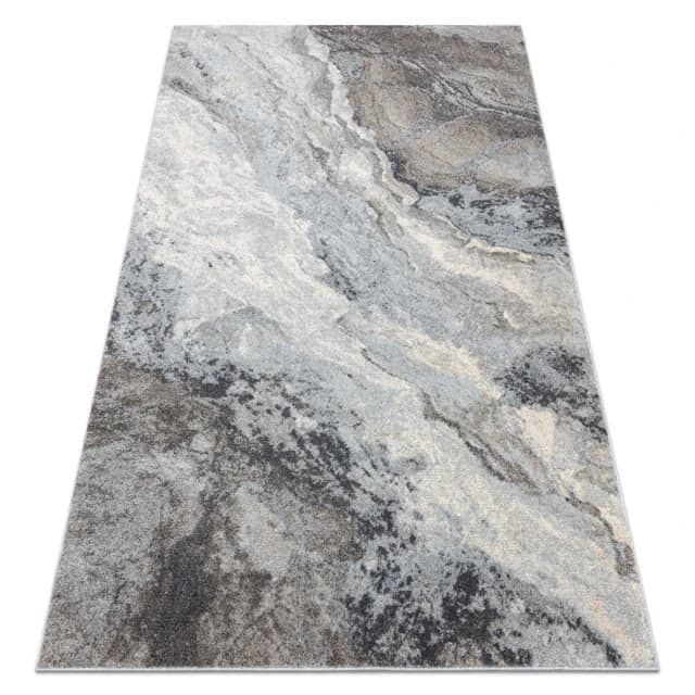 RugsX Carpet Fusion 9613 Light Grey / Dark Grey - Marble, Modern, Abstract 140X190 Cm