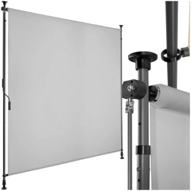 Tectake Retractable Awning Taija - Tooless Installation, With Hand Crank, Retractable And Uv Blocking 150 X 310 Cm - Light Grey