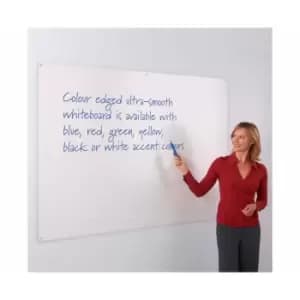 Metroplan WriteOn Coloured Edge Whiteboard 1200 x 1200mm, white