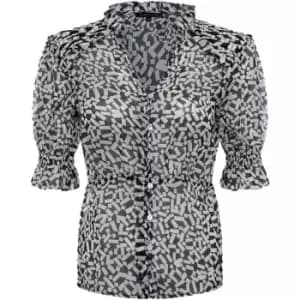 French Connection Helena Recycled Crinkle Georgette Top - Blue