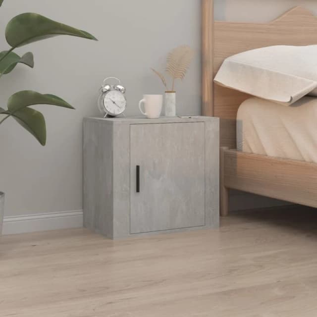 Vidaxl Wall-mounted Bedside Cabinet Concrete Grey 50X30X47 Cm, Grey 816872