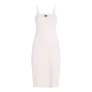 Tommy Jeans Tjw XS Badge Tie Back Midi Dress - Pink