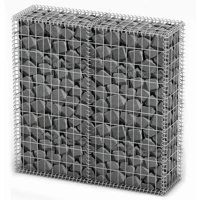 Vidaxl Gabion Basket With Lids Galvanised Wire 100 X 100 X 30 Cm