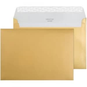 Blake Envelope C5 130gsm Metallic Gold Peel and Seal Pack of 25