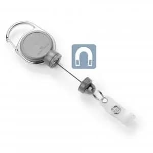 Durable Badge Reel Extra Strong Grey Pack of 1