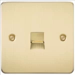 KnightsBridge Flat Plate Telephone master socket -brushed brass