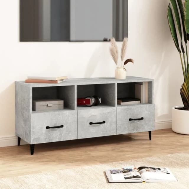 vidaXL TV Cabinet Concrete Grey 102x35x50cm Engineered Wood, Grey 812613