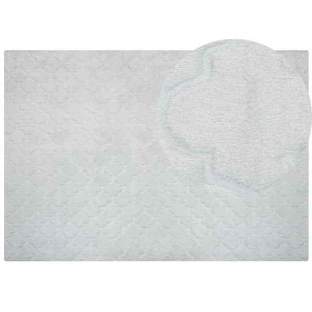 Beliani Faux Fur Rug Gharo Light Grey 160 X 230 Cm