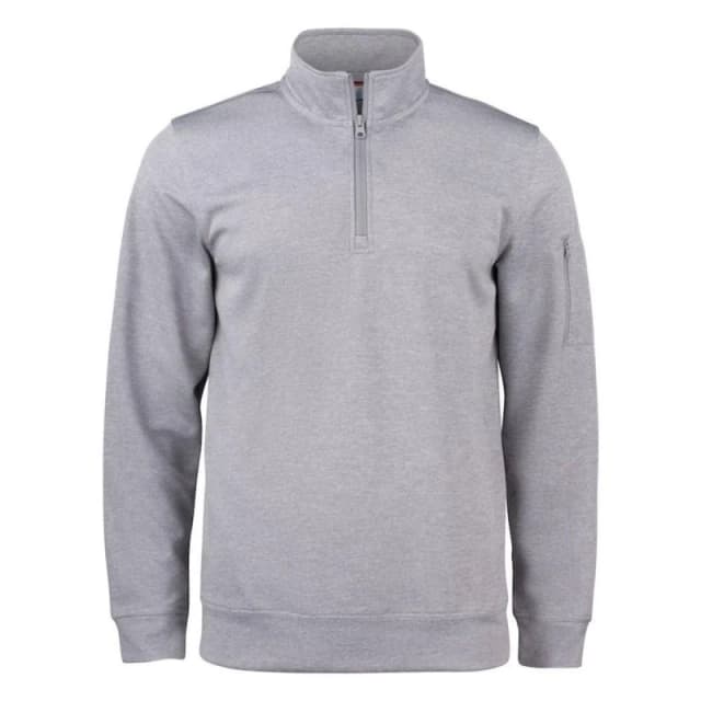 Clique Mens Basic Active Quarter Zip Sweatshirt in Grey Size: Small Grey Male S