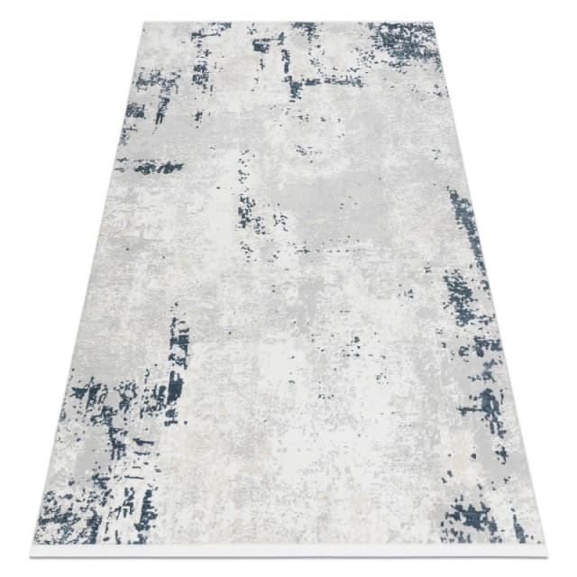 RugsX Modern Carpet Duke 51378 Cream / Blue - Concrete, Stone Structured, Ve 80X150 Cm