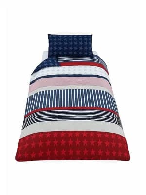 Catherine Lansfield Stars and Stripes Double Duvet Cover