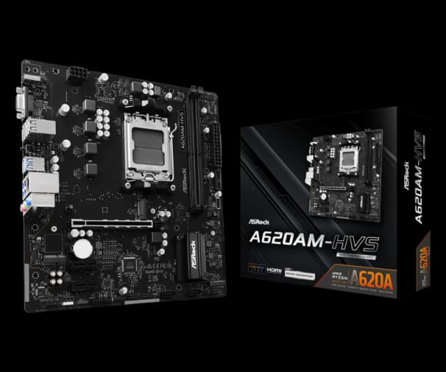 ASRock A620AM-HVS AMD A620A DDR5 AM5 Micro-ATX Motherboard