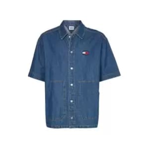 Tommy Jeans Tju Denim Worker Ss Overshirt - Blue