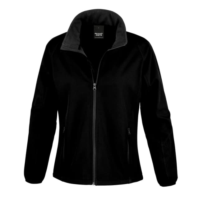 Result Result Men Core Printable Softshell Jacket in Black Size: Small Black S Male 5054752306045