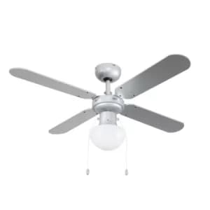 Mirage 42" Ceiling Fan with Reversible Blades and Glass Shade