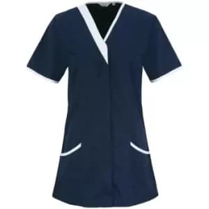 Premier Womens/Ladies Daisy Healthcare Work Tunic (Pack of 2) (14UK) (Navy/ White) - Navy/ White