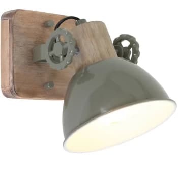 Sienna Lighting - Sienna Gearwood Single Spotlight Industrial, Wood Blank