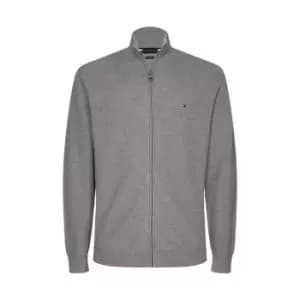 Tommy Hilfiger Structured Full Zip Sweater - Grey