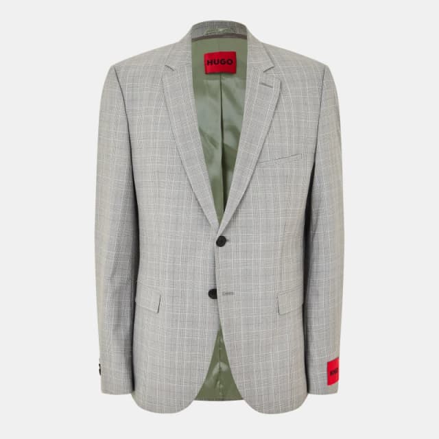 Hugo Mens Structured Shoulder Professional Suit Silver male 36 (46)