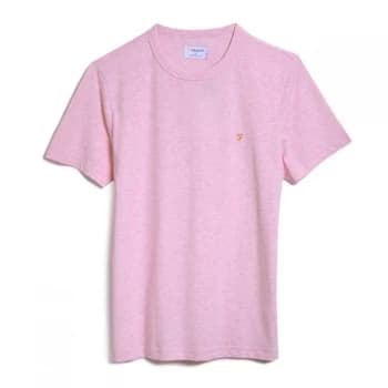 Farah Vintage Denny Short Sleeve T Shirt - 684 Clyde Pink