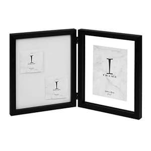 5" x 7" - iFrame Black Hinged Photo Frame with Pin Board