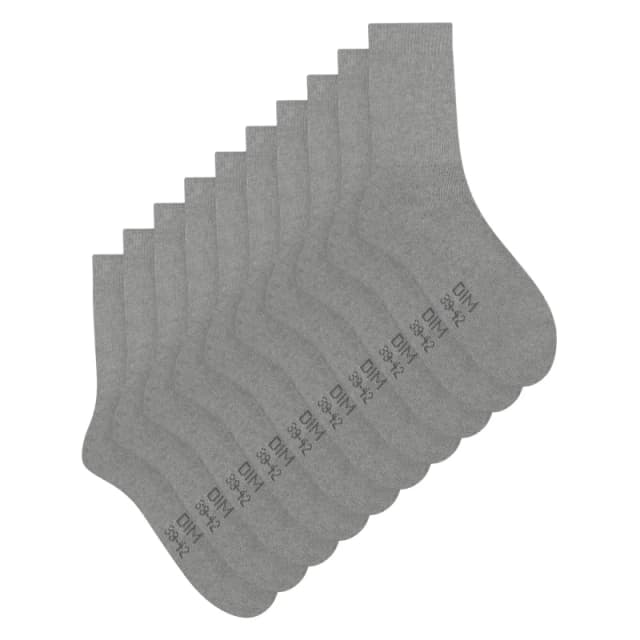 Dim Pack of 5 Pairs of Ecodim Sports Socks Grey Marl Men 39/42 (5.5 to 8);43/46 (9 to 11)