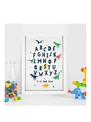 Signature Gifts Personalised Dinosaur A4 Framed Print