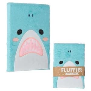 Shark Design Fluffy Plush Notebook
