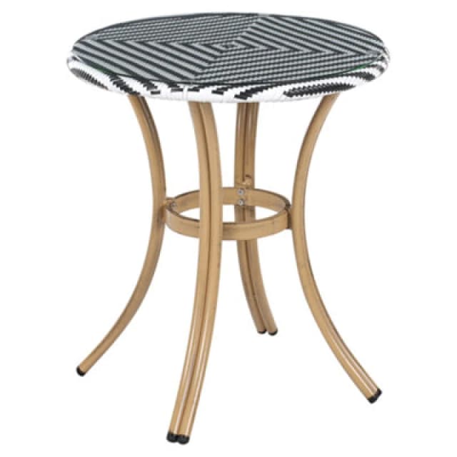Beliani Bistro Table Rifreddo 70 Cm 70 Cm Glass Black