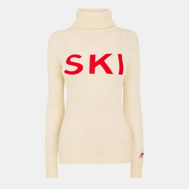 Boss Womens Ski Knit Crew Neck Jumper White female 16 (XXL)