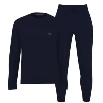 Emporio Armani Underwear Emporio Armani Waffle Tracksuit - Navy 00135