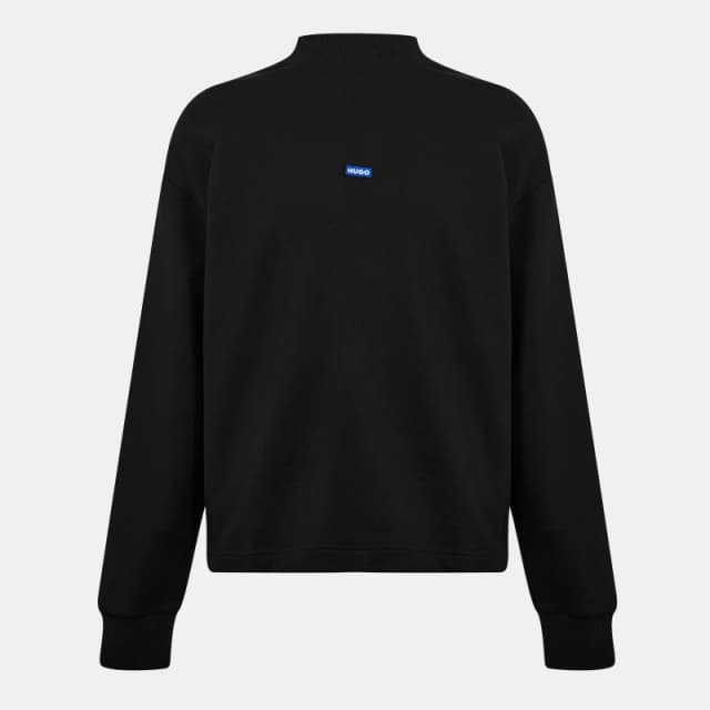 Hugo Mens Cotton Relaxed Fit Crew Sweatshirt Black 001 male XS