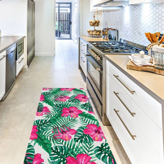 Artsy Mats Monstera Vinyl Floor Mat 190x67cm Multi